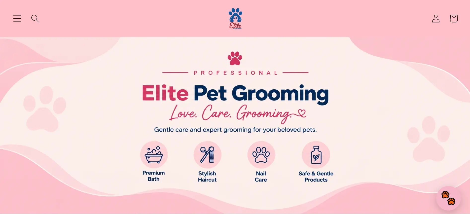 Elite mCommerce Pet Grooming App